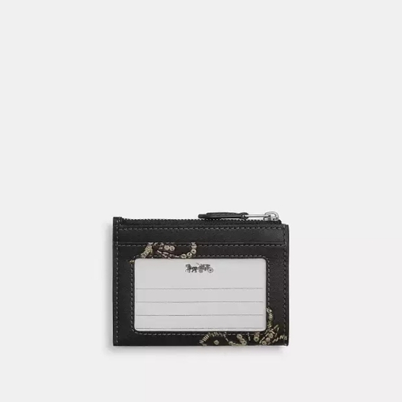 Coach Mini Skinny Id Case With Butterfly Print (Black) - Picture 4 of 4